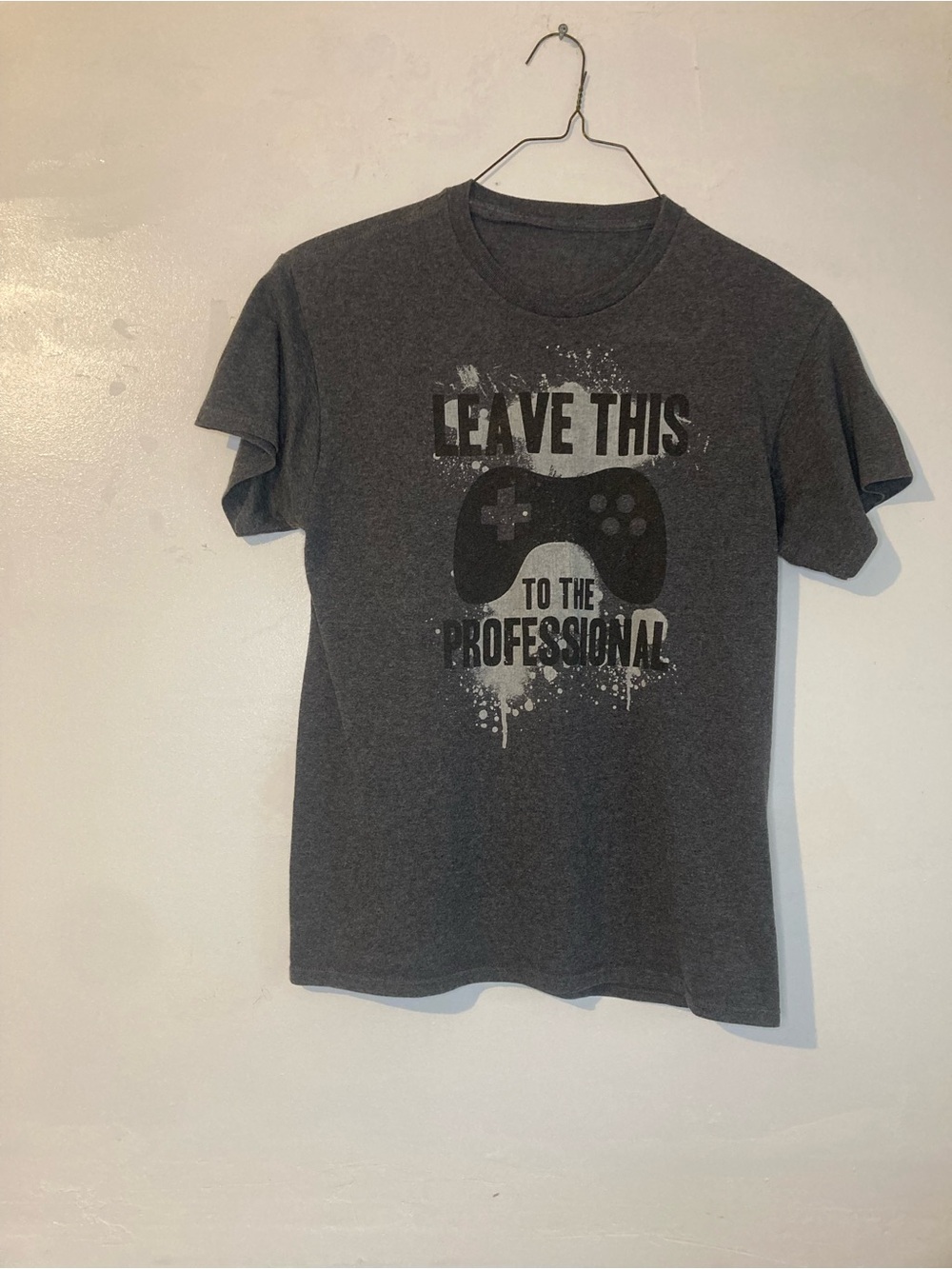 Source Unknown Charcoal Gray Graphic Gamer Tee